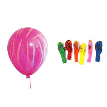 Кульки повітряні 12 см з візерунком, різні кольори мікс, 100 шт. в уп., Імп