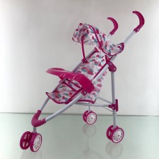 Коляска для ляльок «Прогулянкова» 3-колісна, металева, поворотні колеса, в пакеті 27х78 см