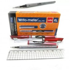 Ручка «Writo-meter», масляна, червона, 10 км, 0,5 мм, ТМ Cello