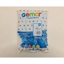 Кульки повітряні, 30 см, стандартні, сині, 100 шт. в упаковці, Gemar
