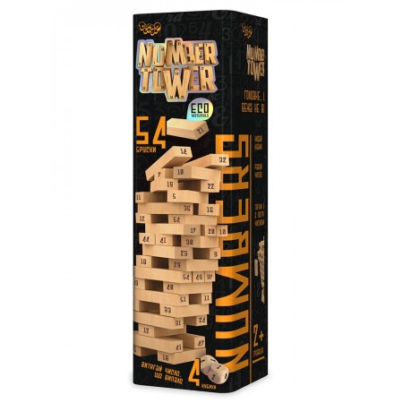Гра настільна «NUMBER TOWER» розвиваюча, у коробці 10х10х30 см, ТМ Данко Тойс