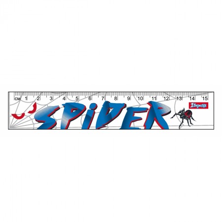 Лінійка «Spider», 15 см, ТМ 1 Вересня