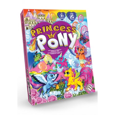 Гра настільна «Princess Pony» розважальна, у коробці 36х25х2 см ТМ Данко Тойс