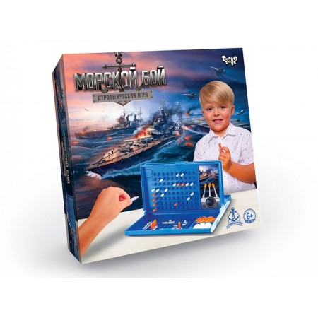 Гра настільна «Морський бій» розважальна, у коробці 25х25х4 см, ТМ Данко Тойс