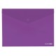 Папка - конверт на кнопці, А4, 180 мкм, непрозора, фактура «помаранч», фіолетова, ТМ Economix