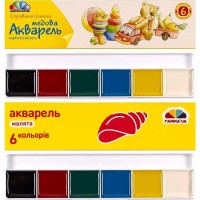 Фарби акварельні «Малята» на 6 кольорів без пензля, ТМ Гамма-Н