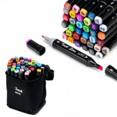 Набір скетч маркерів, 36 кольорів, двосторонні, в чохлі, ТМ Leader